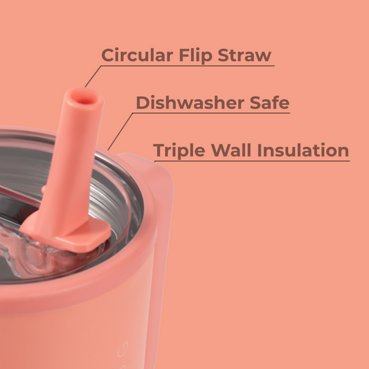 HydroJug Traveler 20oz – Summer Peach Insulated Tumbler